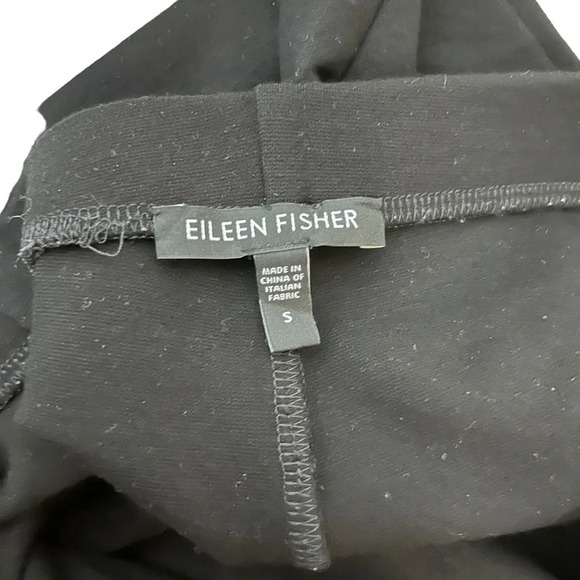 Eileen Fisher Black Ponte Knit Pull-On Elastic Waist Pant Size Small - Picture 6 of 9